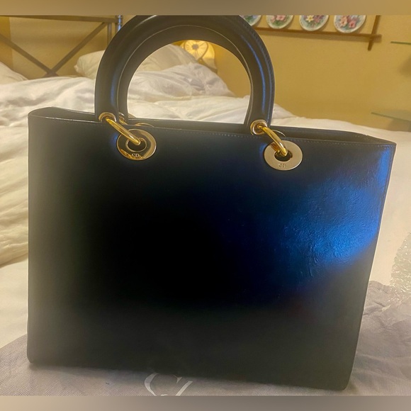 AUTHENTIC CHRISTIAN DIOR “LADY DIOR BAG” LARGE - Picture 4 of 14
